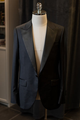 Black Tuxedo With Satin Peak Lapel Jacket