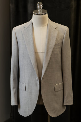 Light Grey With Notch Lapel Minimal Jackets