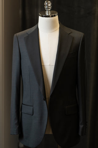 Black Notch Lapel Dark Grey Jackets