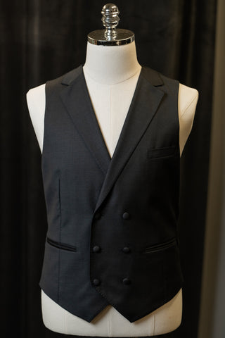 Notch Lapel Dark Grey Waistcoats