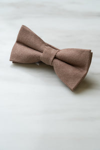 B054BN Light Brown Suede Bow Tie